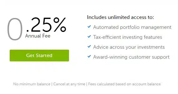 betterment pricing versus wealthfront