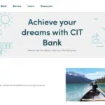 screenshot of CIT Bank online website