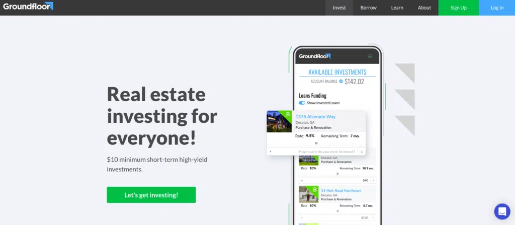 groundfloor landing page