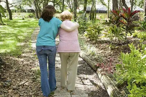 Helping Grandmother Walk